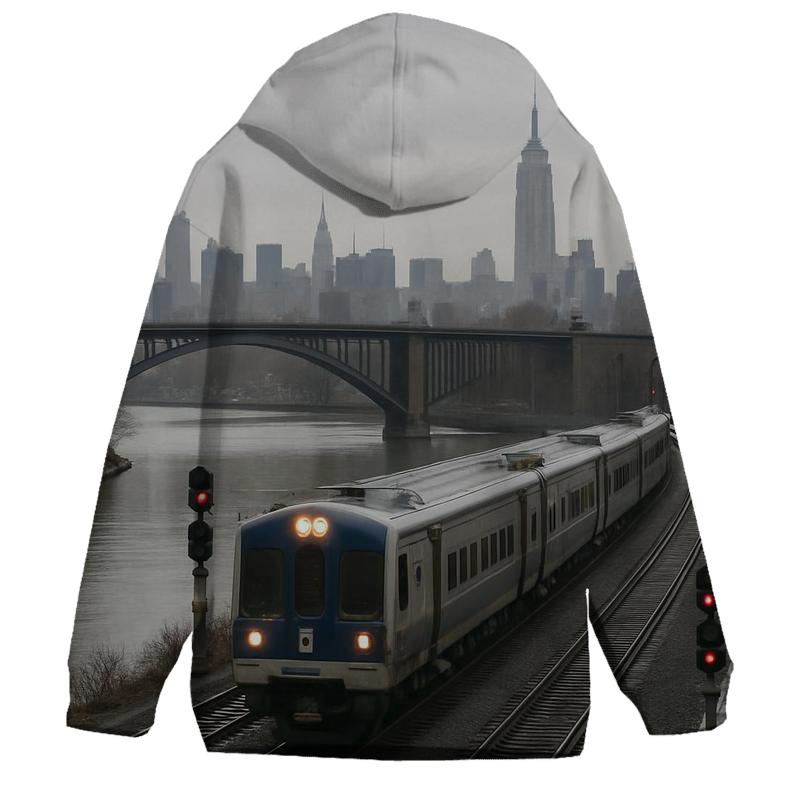 Harlem River Rail Curve With Midtown Beyond designer hoodies