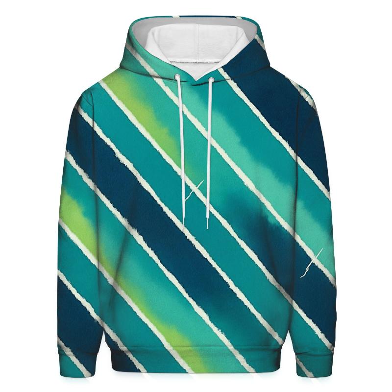 Arashi Diagonal Aurora Clamp Lines zip-up hoodies