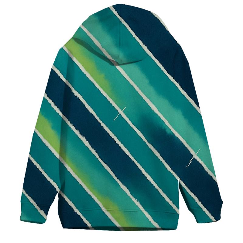 Arashi Diagonal Aurora Clamp Lines zip-up hoodies