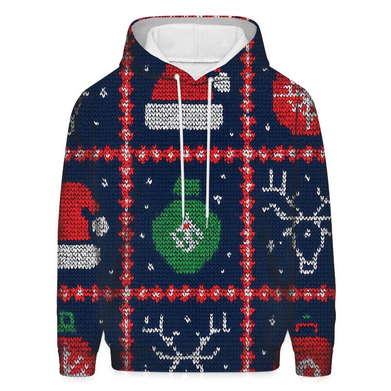 Cosmic Caroler Reindeer Constellation Grid Design custom hoodies