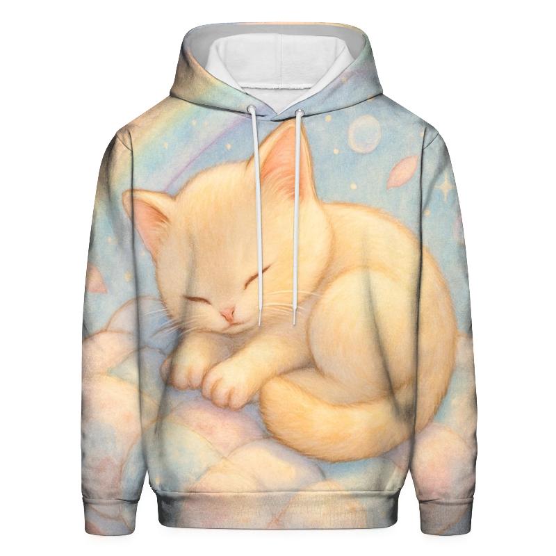 Aurora Quilt Cloud Kitten zip-up hoodies