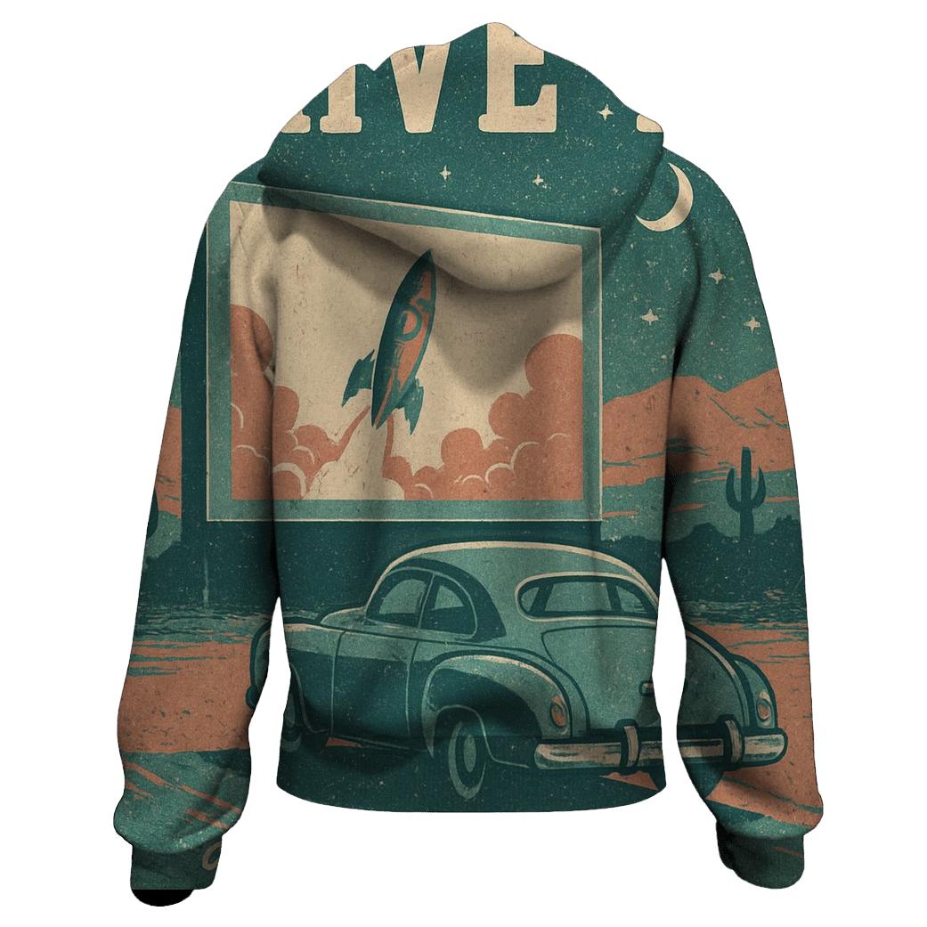 Weathered Space Age Drive In Cinema Poster hoodie trends