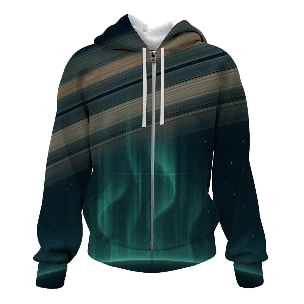 Ring Plane Auroral Horizon embroidered hoodies