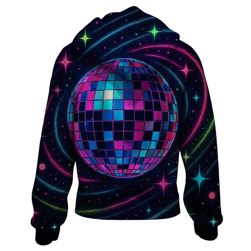 Neon Disco Orbital premium hoodies