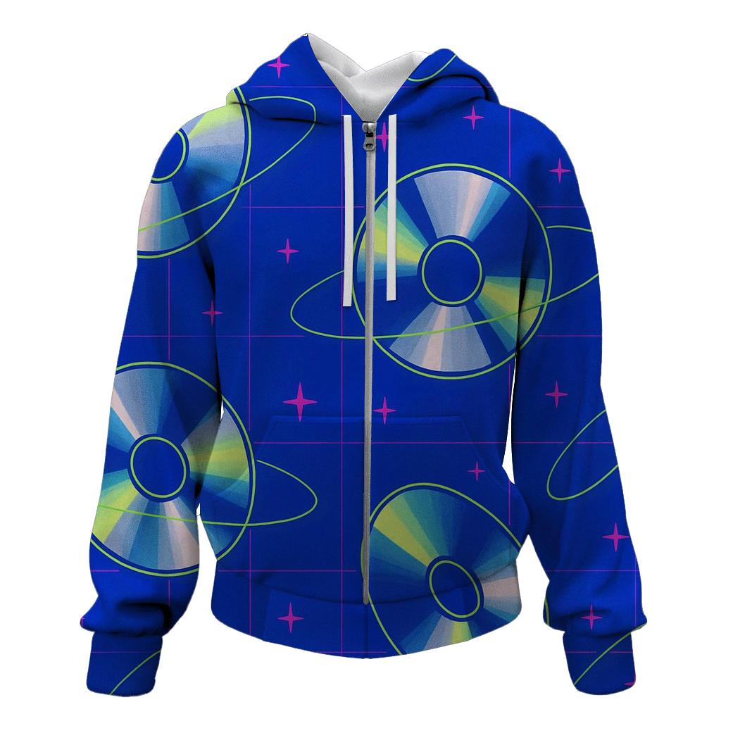Laser Disc Orbit Pattern lightweight hoodies