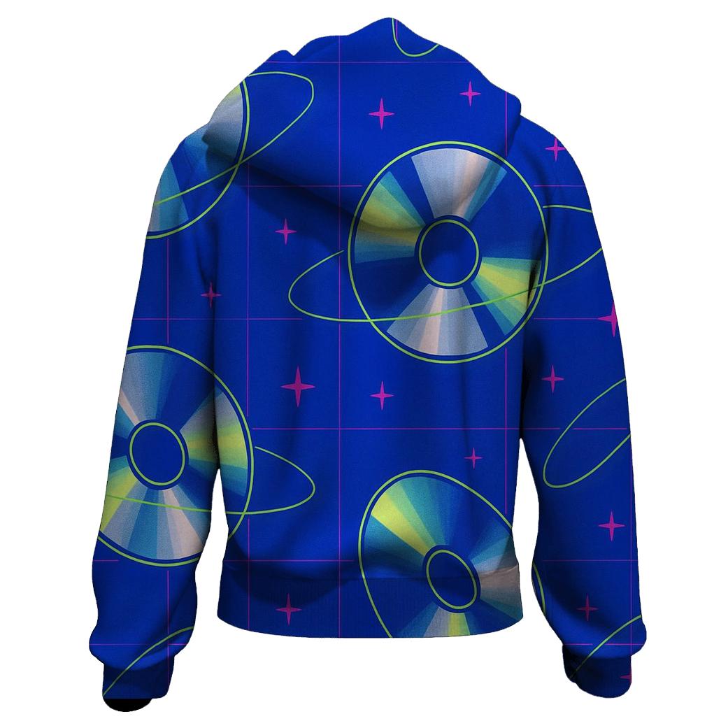Laser Disc Orbit Pattern lightweight hoodies