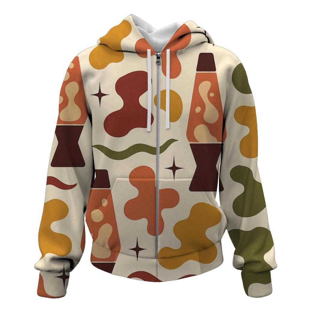 Groovy Lava Lamp Lounge Pattern designer hoodies