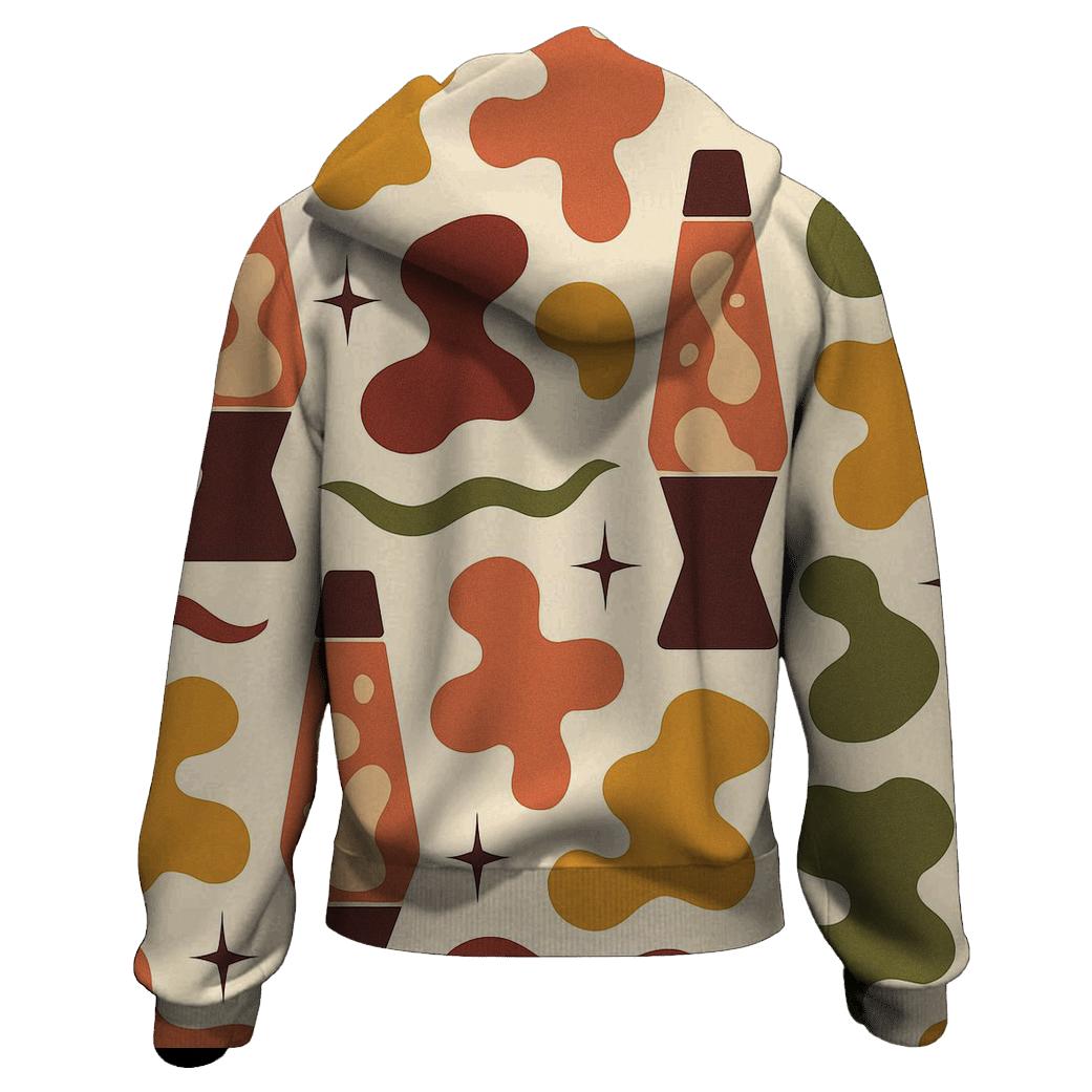 Groovy Lava Lamp Lounge Pattern designer hoodies