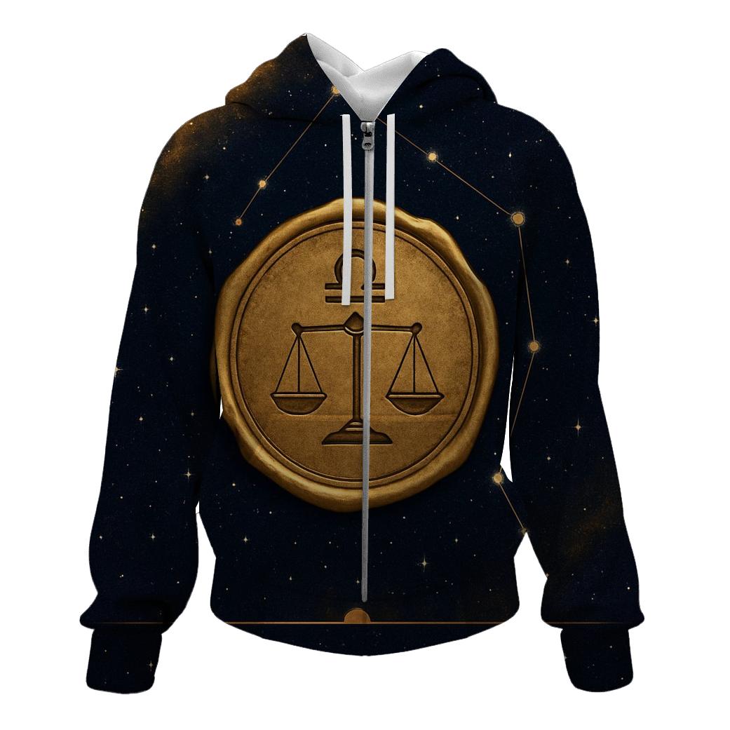 Libra Equinox Scales Constellation Seal hoodie designs