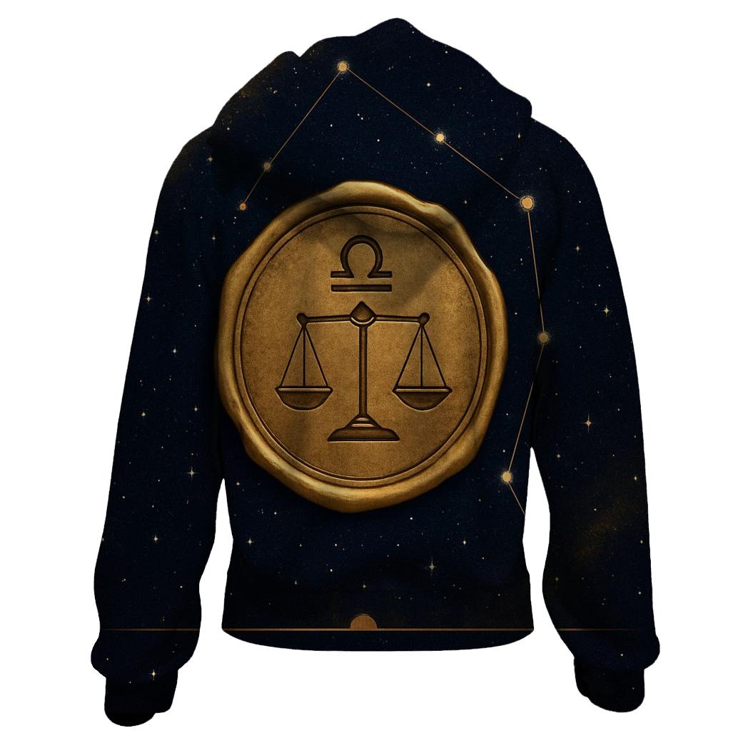 Libra Equinox Scales Constellation Seal hoodie designs