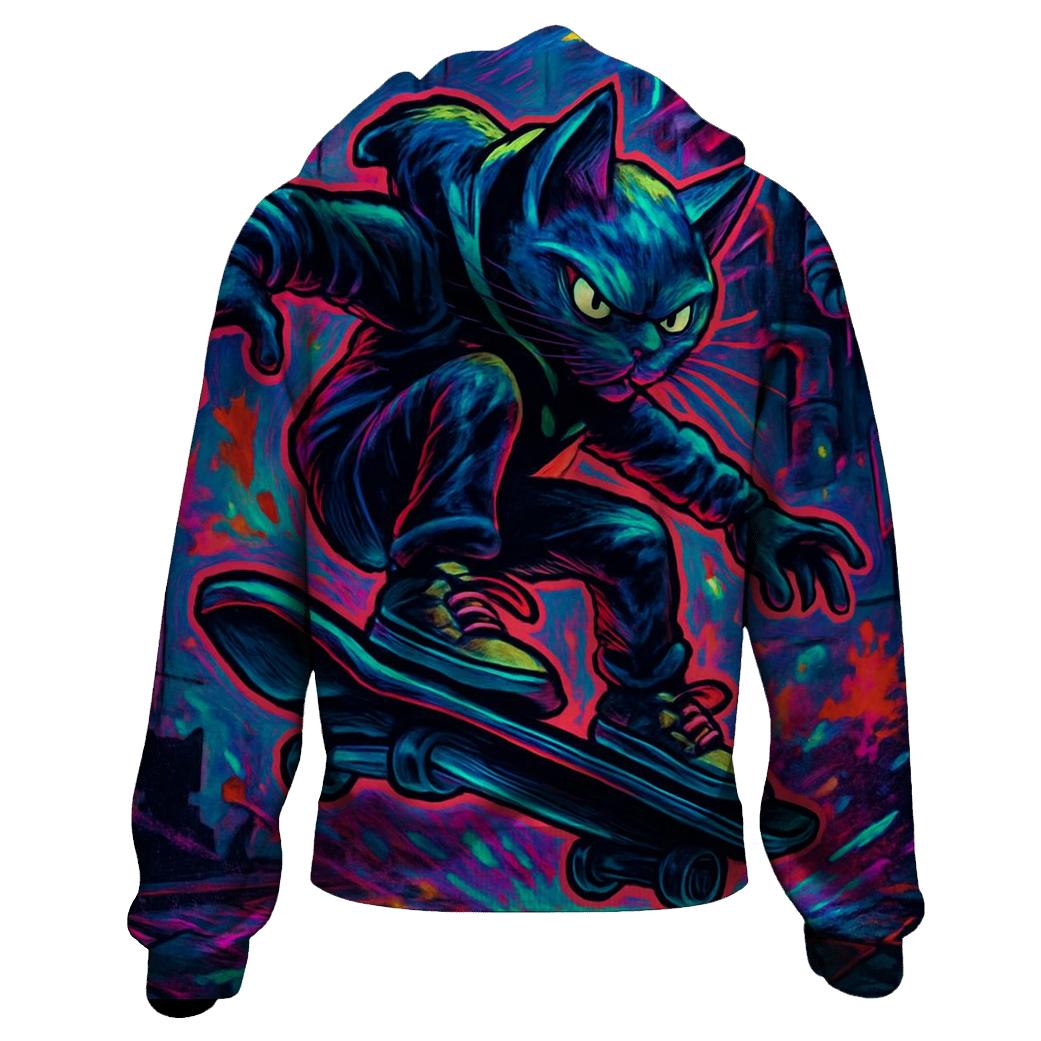 Prismatic Skatepark Alley Cat Mirage heavyweight hoodies