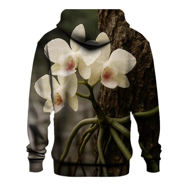 Epiphyte Orchid Roots On Mangrove Bark After Rain printed hoodies