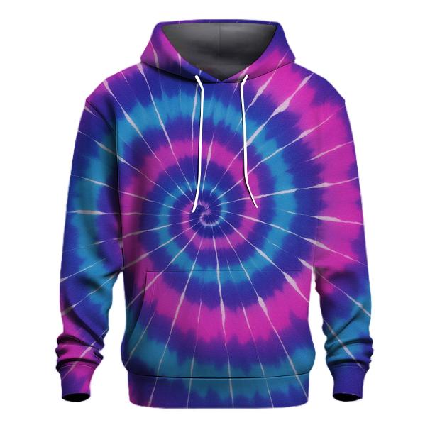 Nebula Spiral Overdye Whirlpool printed hoodies