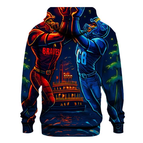 Neon Bayou Night Fight Braves Versus Cubs graphic hoodies