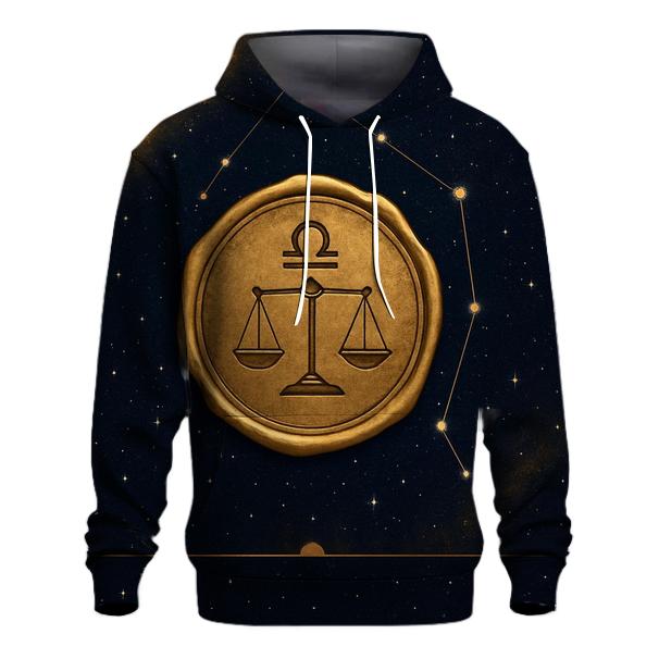 Libra Equinox Scales Constellation Seal graphic hoodies