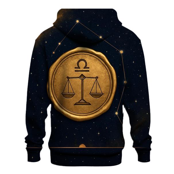 Libra Equinox Scales Constellation Seal graphic hoodies