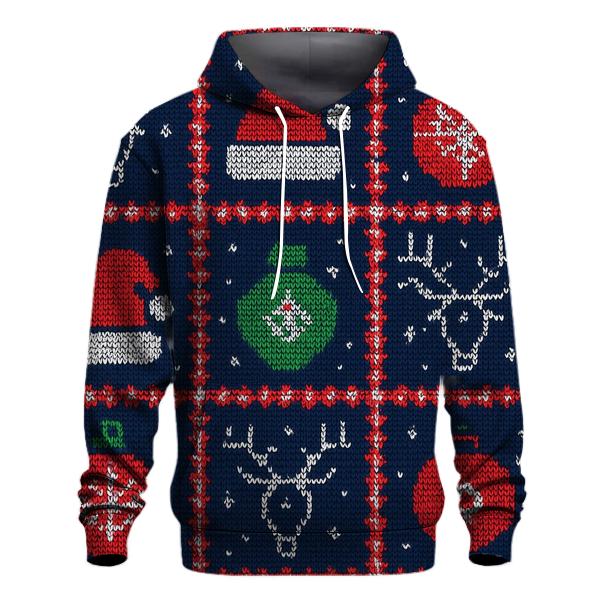 Cosmic Caroler Reindeer Constellation Grid Design custom hoodies