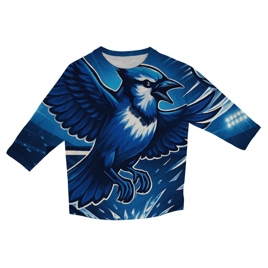 Midnight Wingburst Blue Jays Diamond cotton quarter sleeve shirts