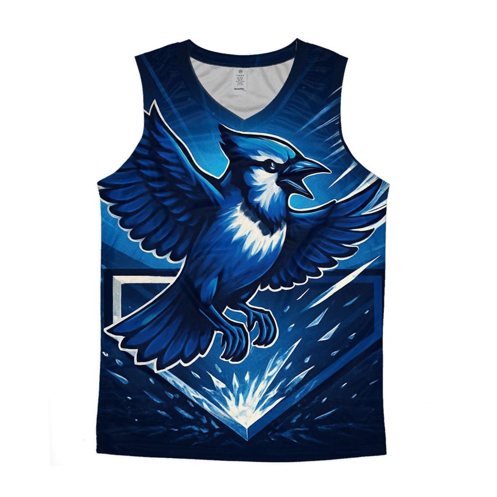 Midnight Wingburst Blue Jays Diamond cotton sleeveless tops
