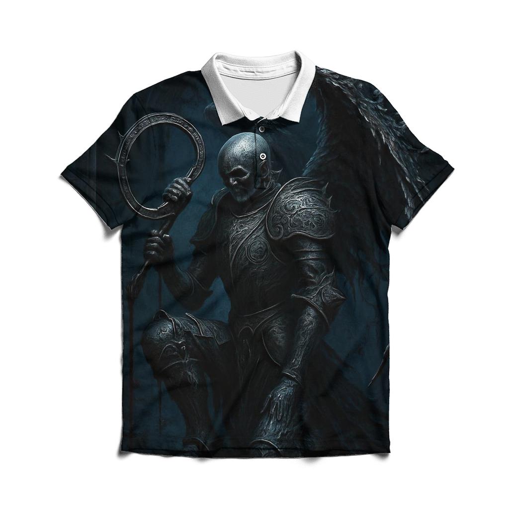 Sepulcher Seraph Of The Broken Halo embroidered polo tops