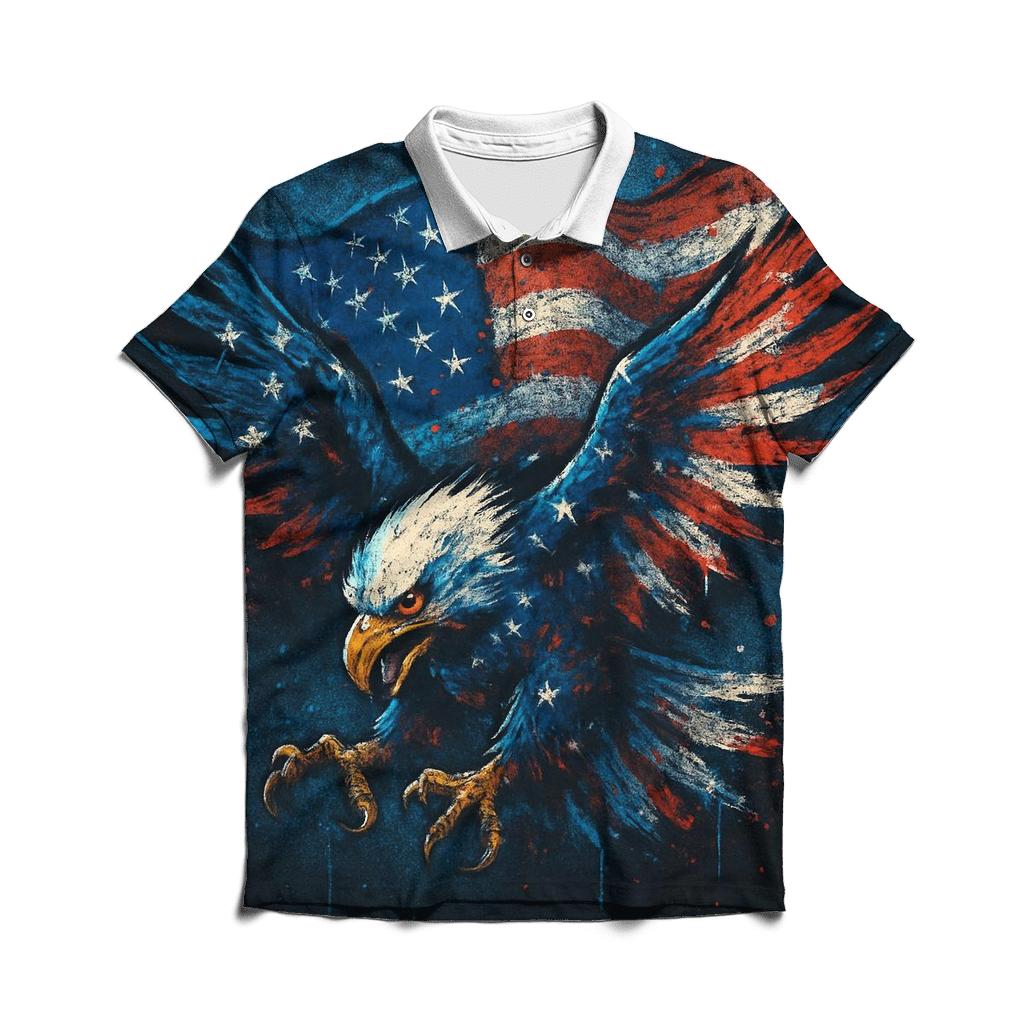 Liberty Lightning Crest branded logo polo shirts