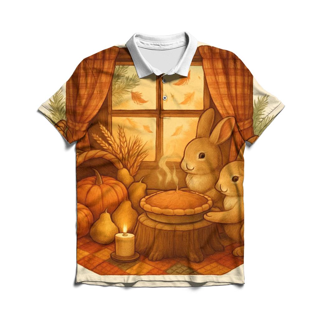 Candlelit Cornucopia Cottage classic pique polos