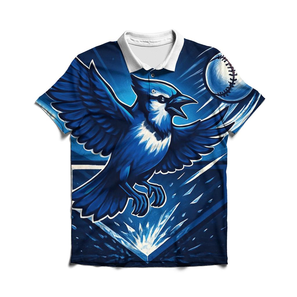 Midnight Wingburst Blue Jays Diamond premium cotton polo shirts