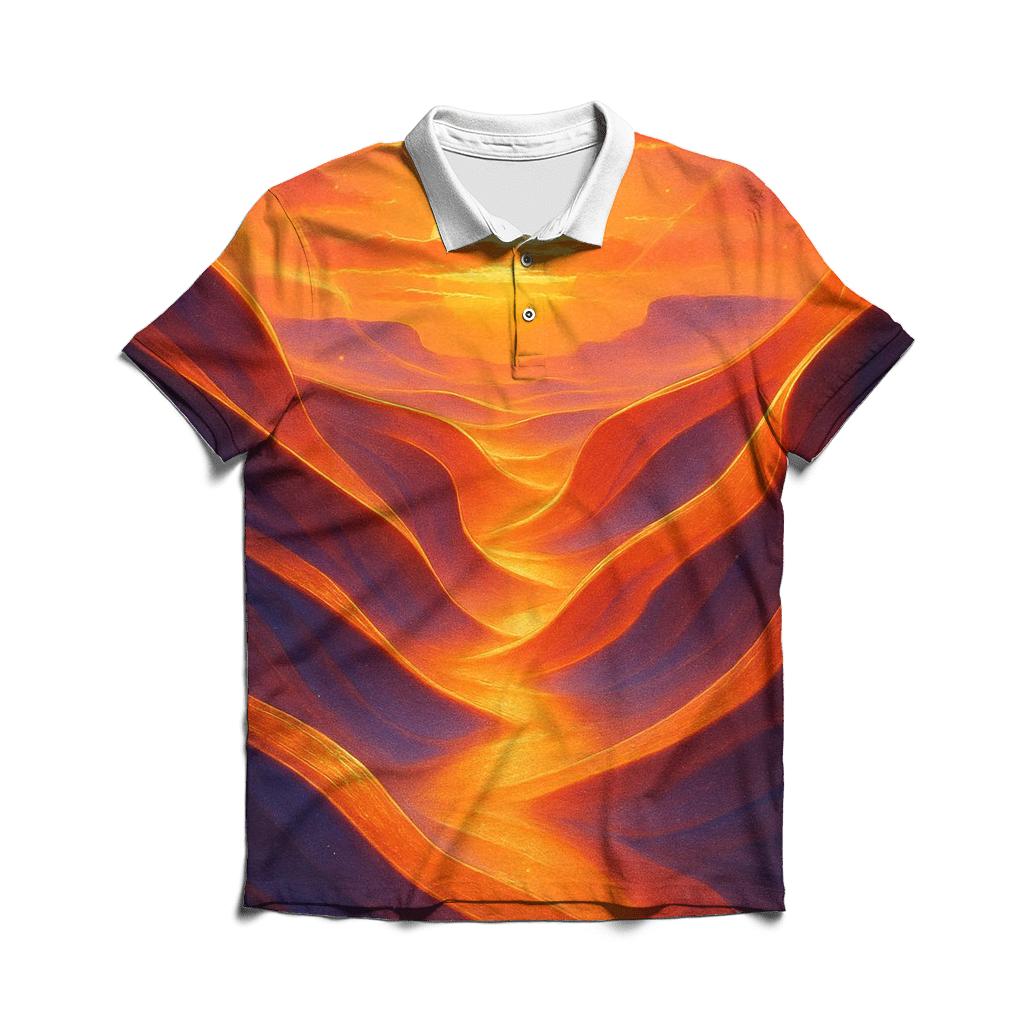 Lavender Dune Cathedral At Sundown premium cotton polo shirts