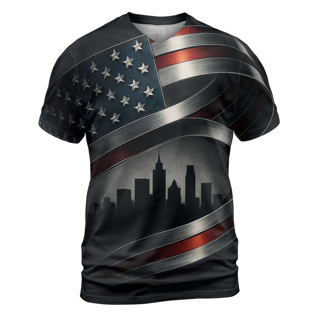 Steelwave Union Banner artistic all-over print tops