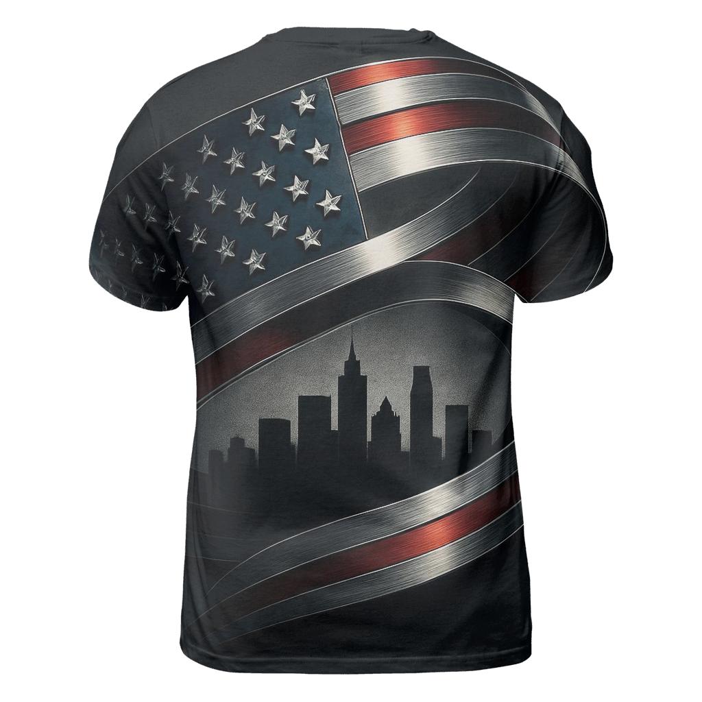 Steelwave Union Banner artistic all-over print tops