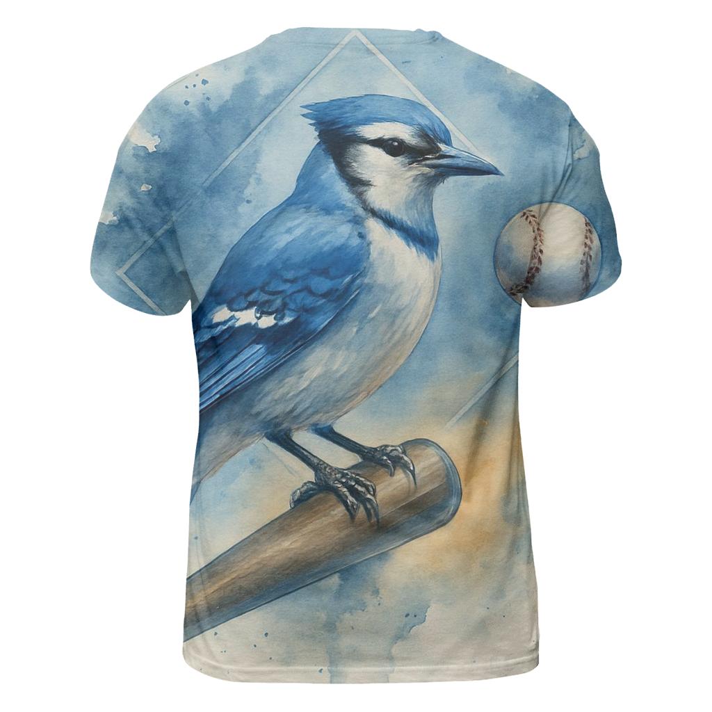 Bat Grip Reverie With Blue Jays Flight statement graphic shirts