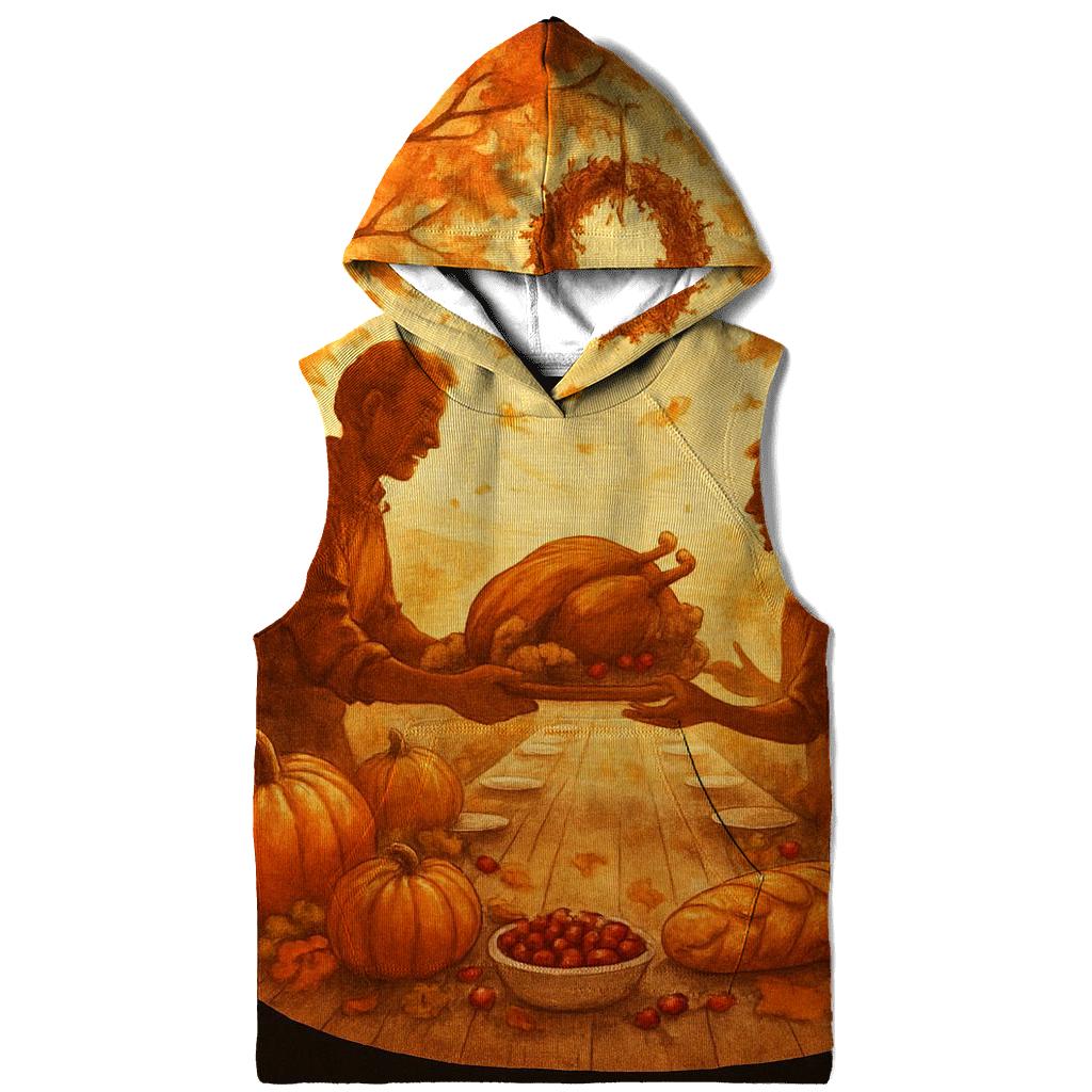 Sunset Feast Under Maple Canopy graphic hoodies
