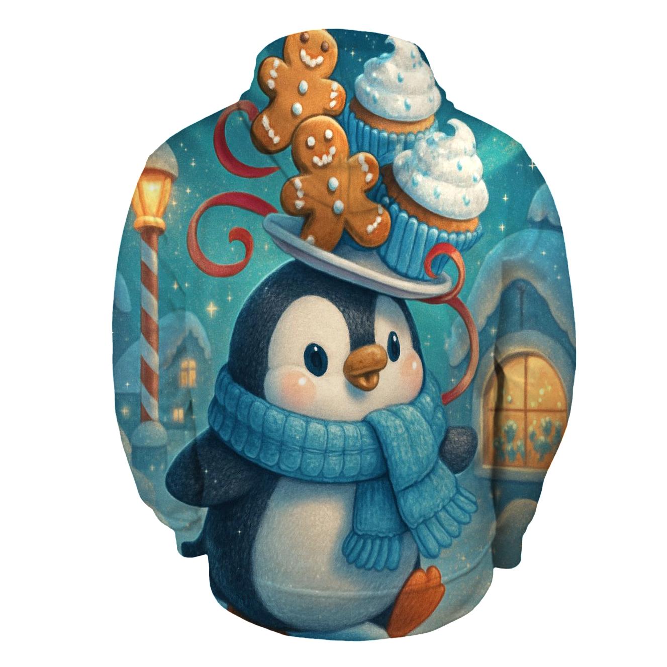 Penguin Pastry Parade Under The Aurora lightweight hoodies