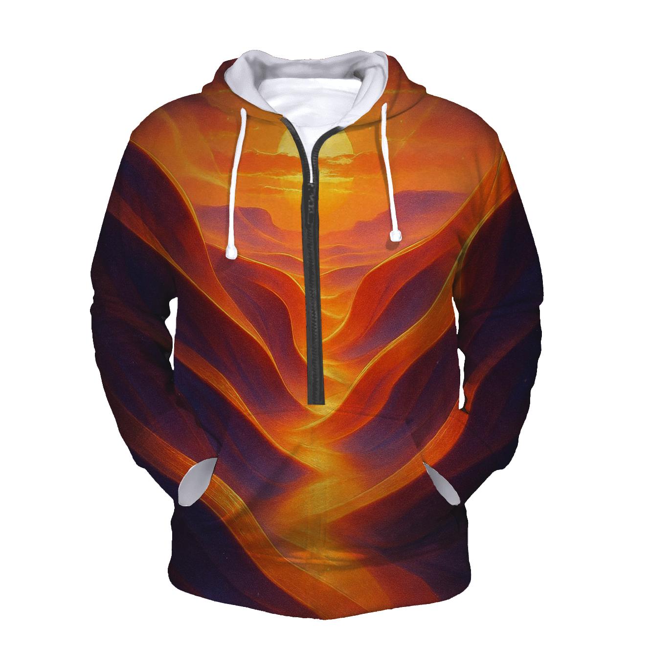 Lavender Dune Cathedral At Sundown embroidered hoodies