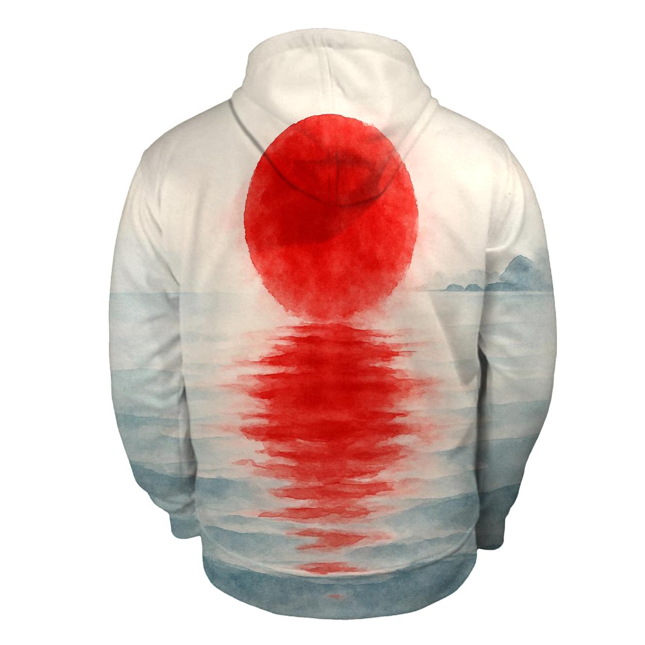 Japan Rising Sun Watercolor Tide pullover hoodies