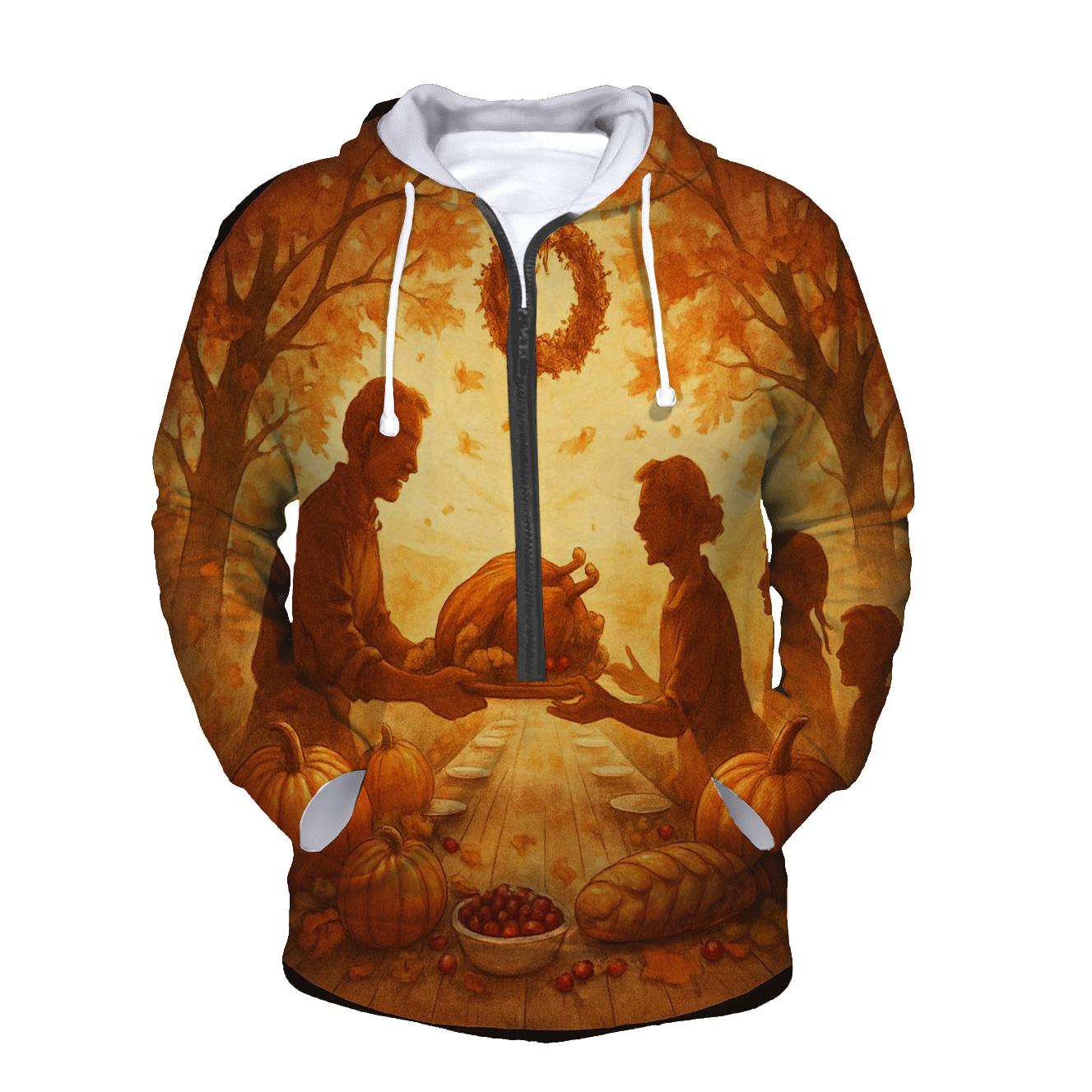 Sunset Feast Under Maple Canopy hoodie trends