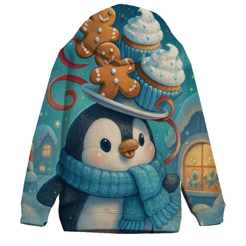 Penguin Pastry Parade Under The Aurora lightweight hoodies