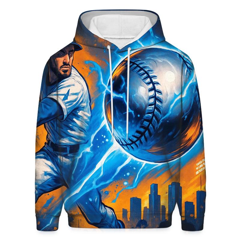 Chrome Fastball Over Sunset Boulevard embroidered hoodies