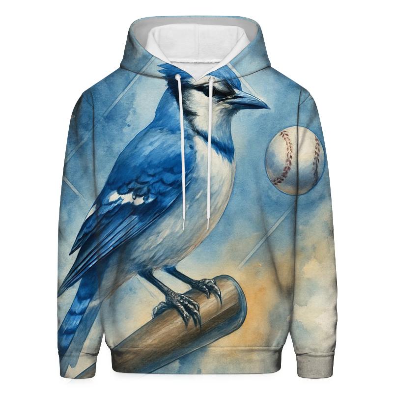 Bat Grip Reverie With Blue Jays Flight embroidered hoodies