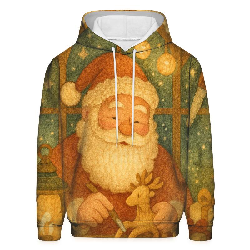 Gingerbread Workshop Lantern Santa hoodies fashion