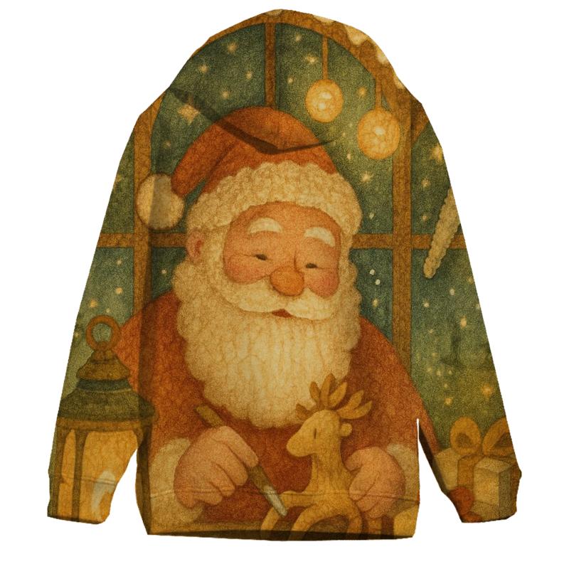 Gingerbread Workshop Lantern Santa hoodies fashion
