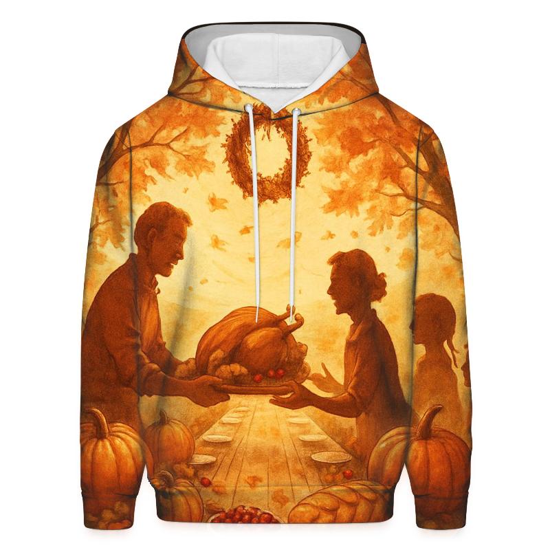 Sunset Feast Under Maple Canopy premium hoodies