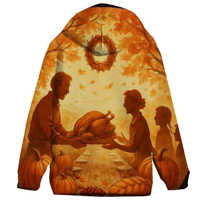 Sunset Feast Under Maple Canopy premium hoodies