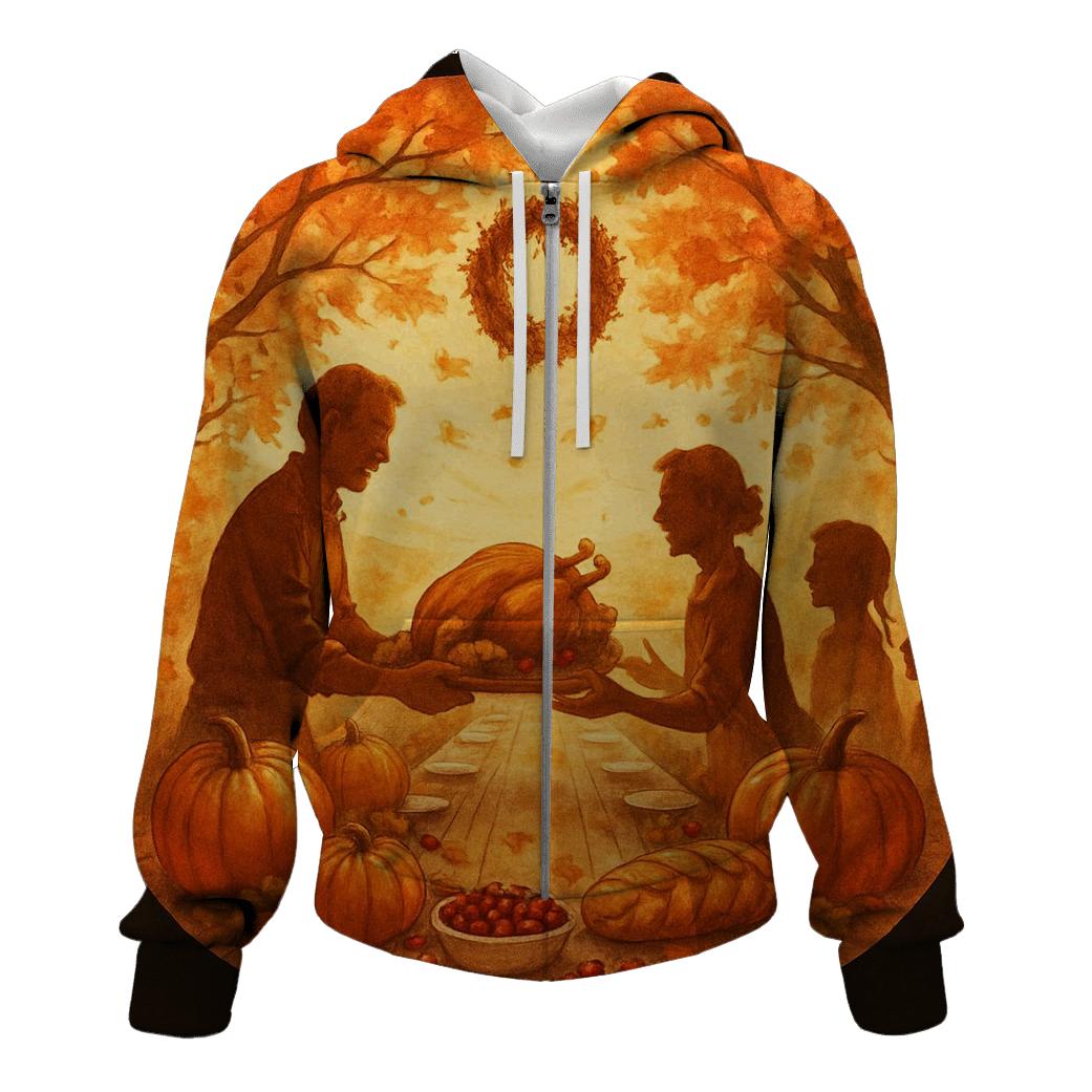 Sunset Feast Under Maple Canopy hoodie designs