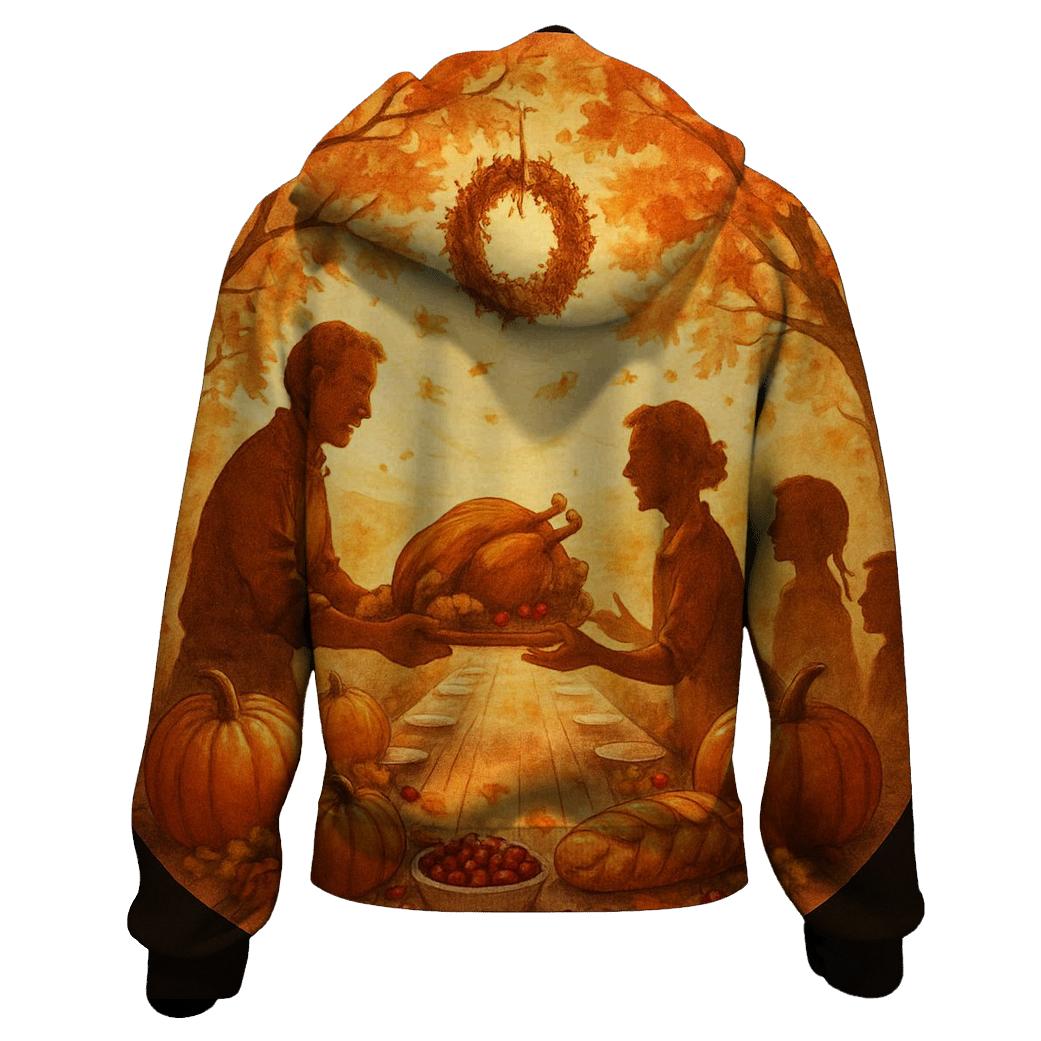 Sunset Feast Under Maple Canopy hoodie designs