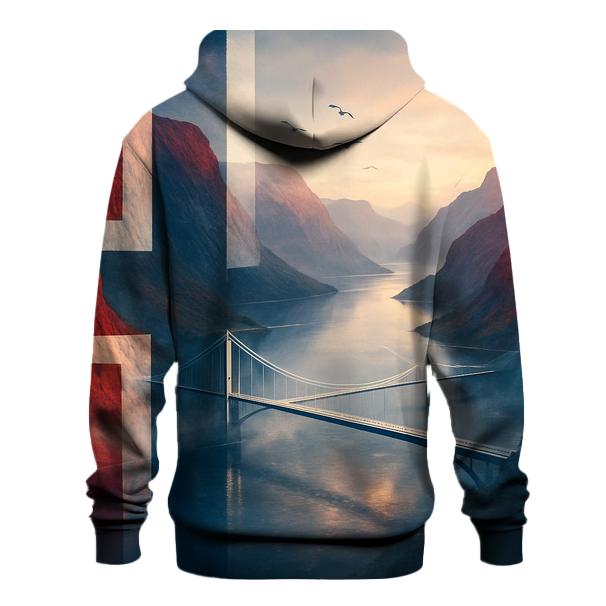 Norway Fjord Aurora Flagscape pullover hoodies