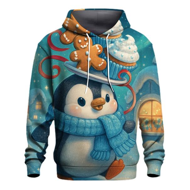 Penguin Pastry Parade Under The Aurora lightweight hoodies