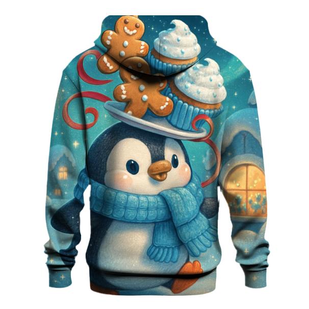 Penguin Pastry Parade Under The Aurora lightweight hoodies