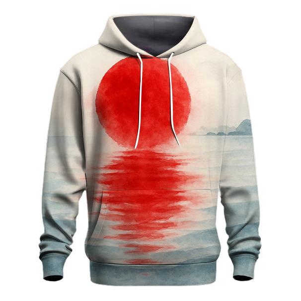 Japan Rising Sun Watercolor Tide hoodie designs