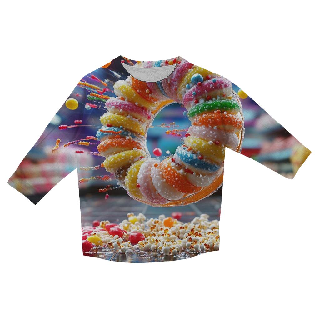 Glazed Arcade Snack Storm designer 3/4 sleeve blouses